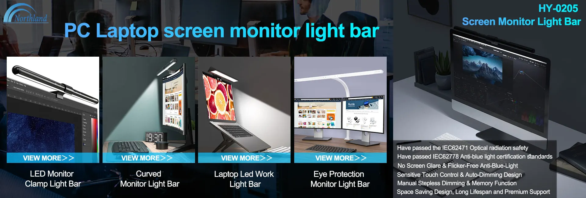 Northland Best Curved Led Study Lamp Computer Lampra De Monitor Light