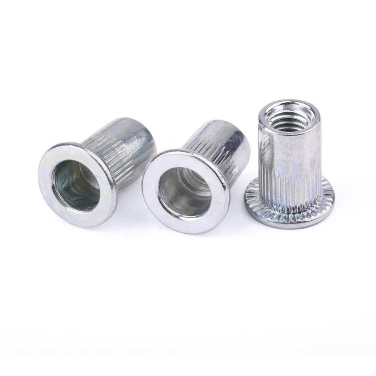 Factory price fastener M3-M8 flat reduced head stainless steel rivet nut blind rivet nut