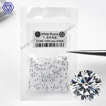 Rarity AAA Cubic Zirconia Round Brilliant White 0.9-8mm High Quality Loose Gemstone for Jewelry Making Zircon Stone