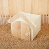 Cabaña Marrón/De Troncos [Combinación de Puerta Exterior con Ventana "Peek-a-boo"]