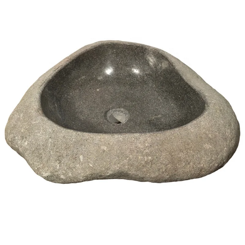 river rock boulder stone vessel sink - buy rock stone sink,river