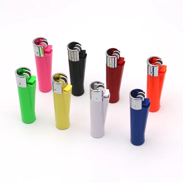 Mini Portable Lighter Style Medicine Container Plastic Tobacco Tin Storage Jar