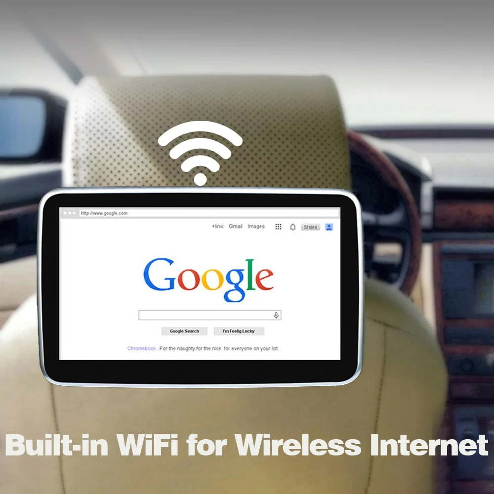 Android 10.0 Multifunction Car Monitor Headrest TV 4K with GPS LCD Touch Screen for Mercedes Benz Supports WiFi Bluetooth USB