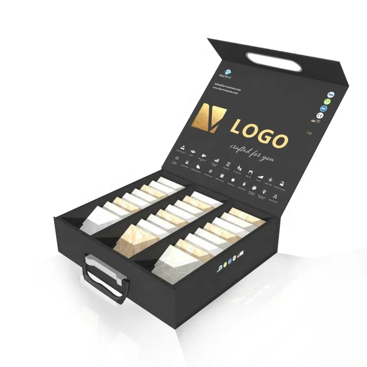 Compact Pro Magnetic Tile System Mineral Stone Case Retail Glass Case