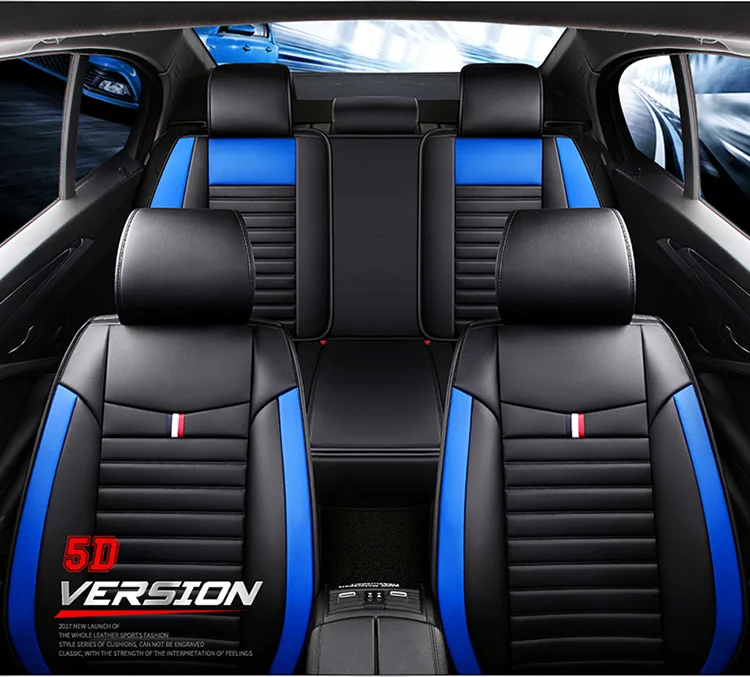 Custom Full Set Four Seasons Universal Pvc Leather 5d Car Seat Cover
