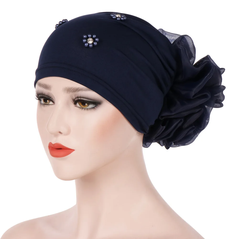 Name Middle Eastern Hats Elegant Pearl Decorated Ladies Turban Hat