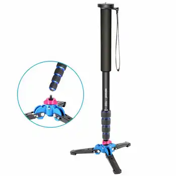 Professional 65-inch Camera Aluminium Monopod with Folding Three Feet Support Stand for Sony Canon Nikon DSLR Camera detail image