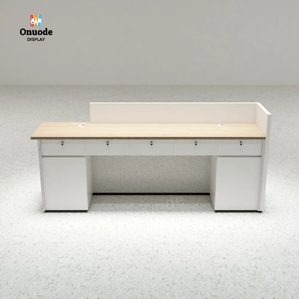 High-End Unique Design Front Office Desk for Beauty Salon Elegant Reception Showcases