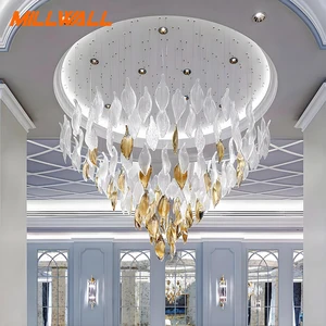 Newly Diesign Custom Manufacturing Hotel Lobby Lampen Staircase Hanging Duplex Long Chandelier for Lighting