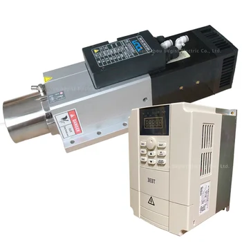 6kw ATC air spindle ISO30 square air cooled spindle motor 7.5kw inverter for CNC router