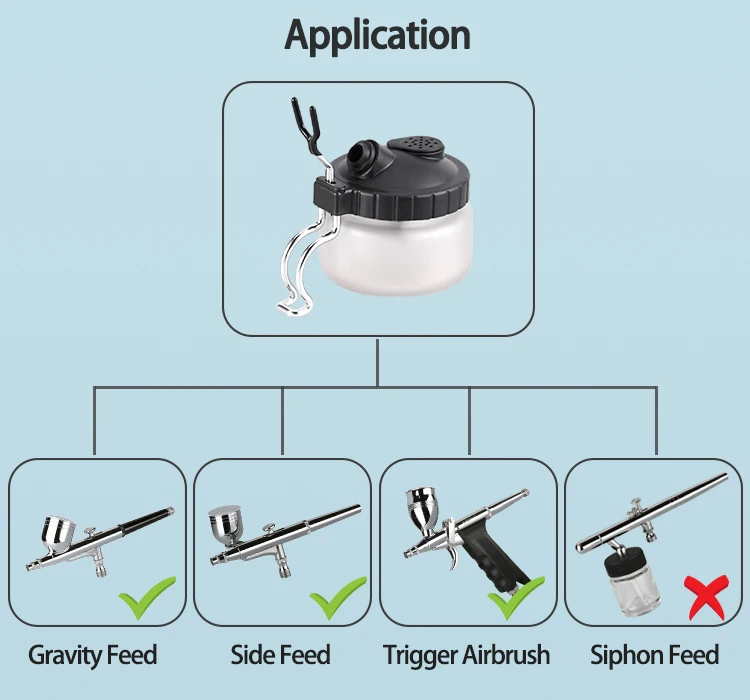 LinhaivetA air brush washing set airbrush cleaning pot mini spray gun cleaner