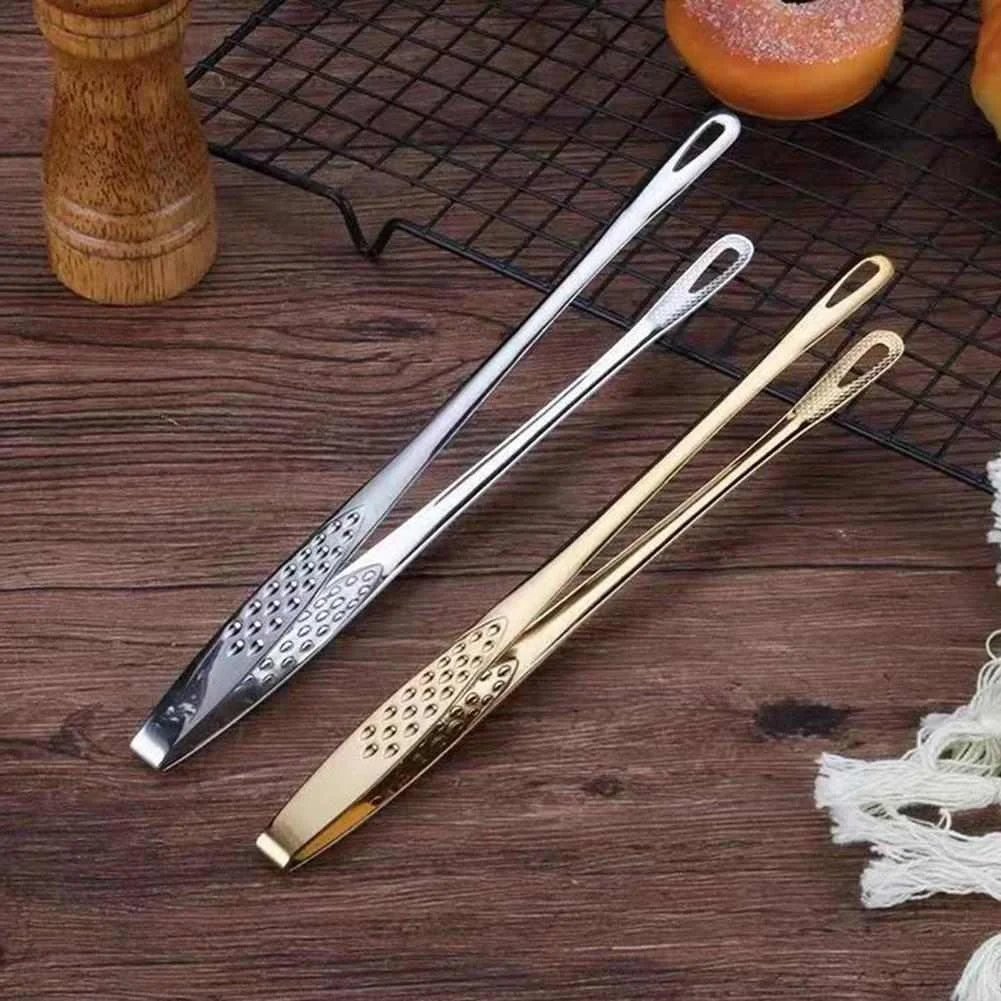 1pc Stainless Steel Food Tongs Barbecue Tool For Commercial Hotel Bbq Bread  Meat Clip