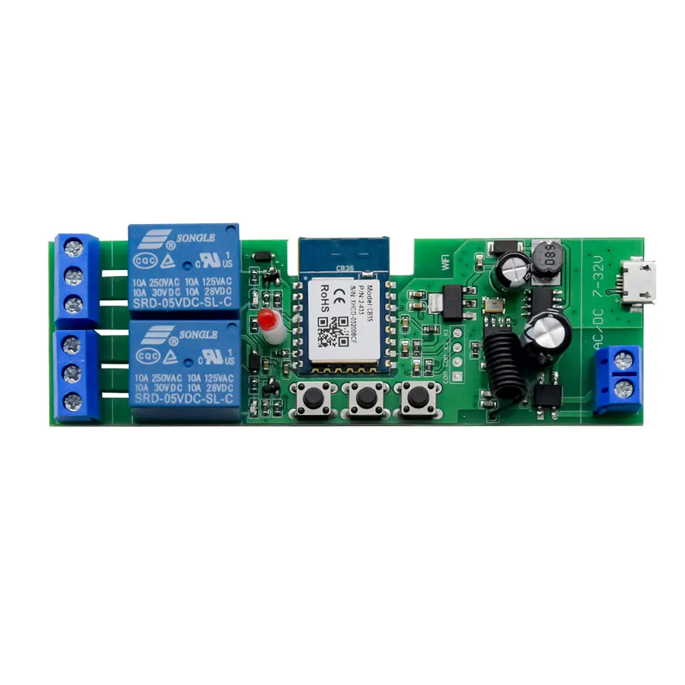Tuya Smartlife Relay Module Home Automation 2ch Ac 85-250v Rf 433mhz ...