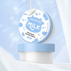 Private Label LAIKOU Organic Natural Whitening Moisturizing Milk Exfoliating Body Brightening Scrub for Women