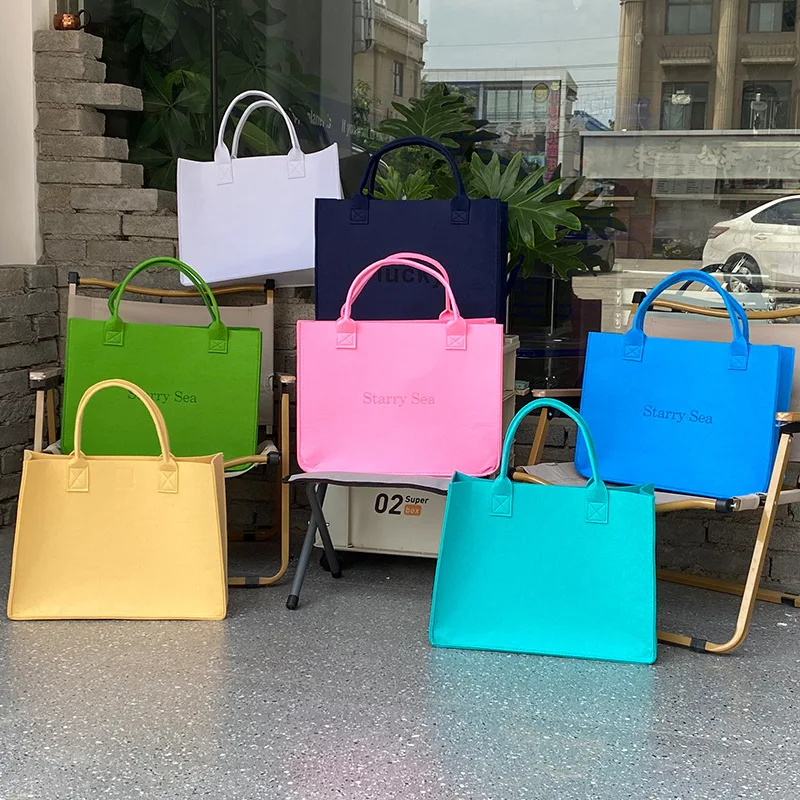 Eco-friendly Felt Fabric Tote Bags Perfect for Shopping