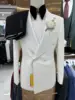 White-2pcs/set-Jacket + pants