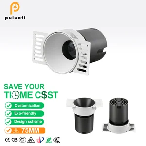 Modern Frameless Recessed Aluminum LED Spotlight High CRI 98 Full-Spectrum Light Anti-Glare Lightweight Design 10-Year Warranty