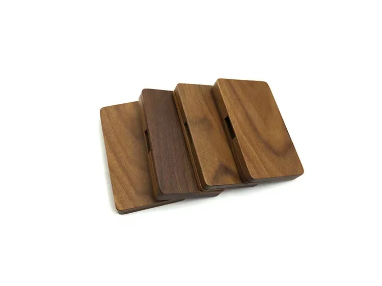 Portable All-Wood Business Card Holder for Men and Women Rectangular Box with Magnetic Closure Business Gift preview 4