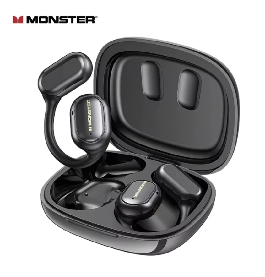 Monster OPEN TOUCH PRO100 Wireless Headphones Touch Screen OWS Earphone  Support TF Card Hours Long Battery Life Earhook