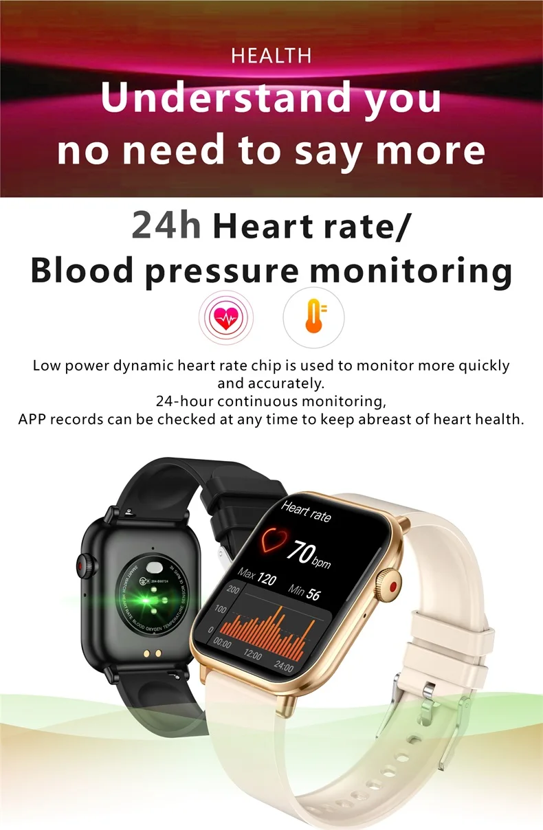 2023 Reloj QX9 Wearable Device Phone Call Smart Watches with Body Temperature BT Calling Sport Smartwatch with Big Screen