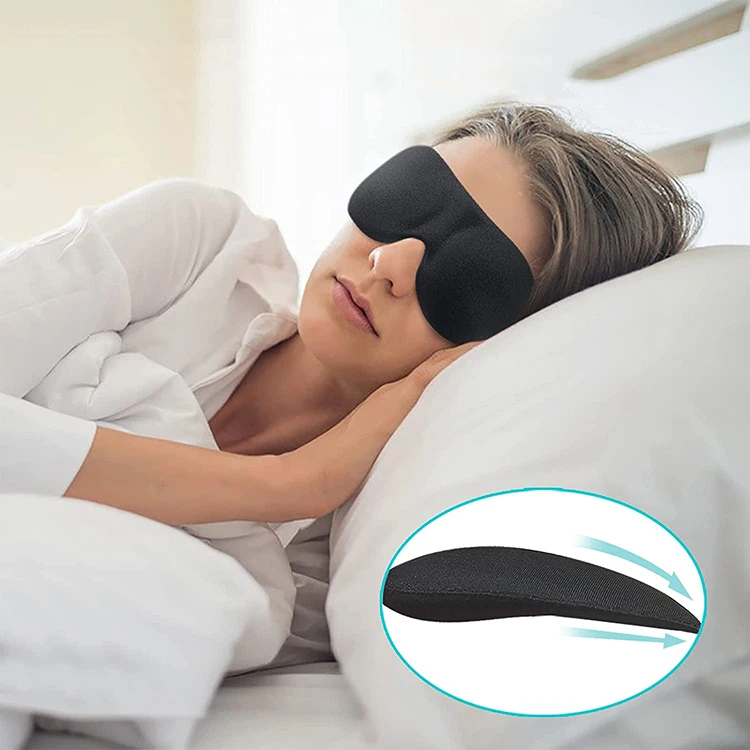 Customized Travel Sleeping Mask zero Pressure 3D Design Comfortable Eye Mask Portable Adjustable Rest and Relax