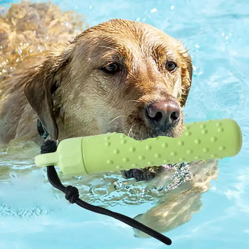 Durable Floating Interactive Squeaky Custom Dog Chew Toy Rubber Stick