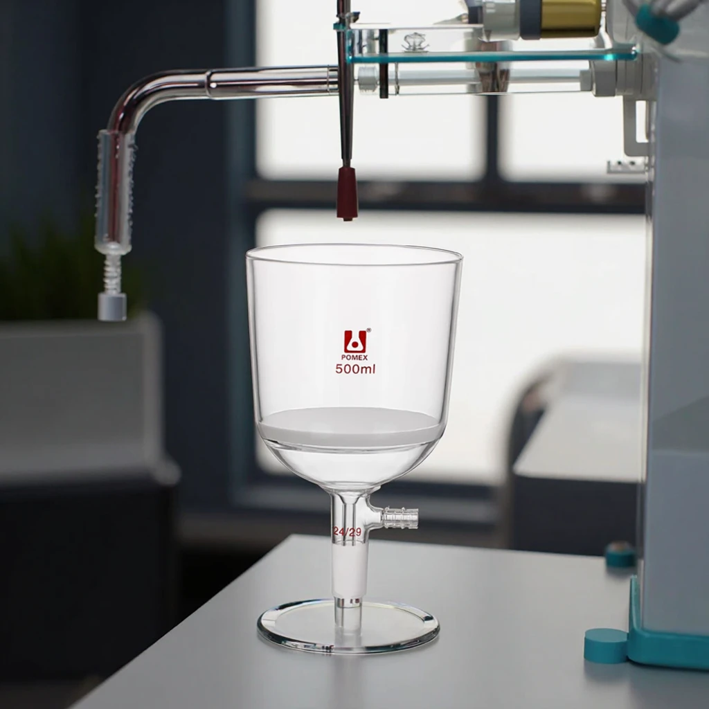 500ml Borosilicate Glass Lab Glassware Buchner Filter Funnel Sintered Funnel with Inner Joint