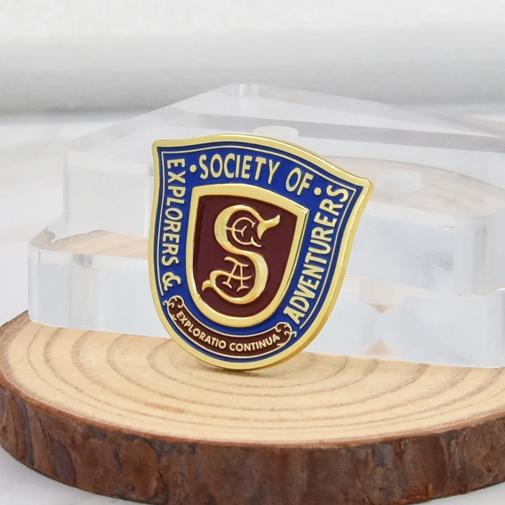 Custom Your Own Design Metal Embossed Enamel Gold Plating Badge Metal Lapel Pin