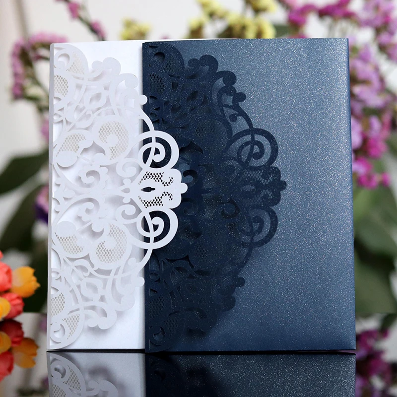 Customized Matte Lamination Laser Luxury Printing Wedding Invitation Wedding Card Design