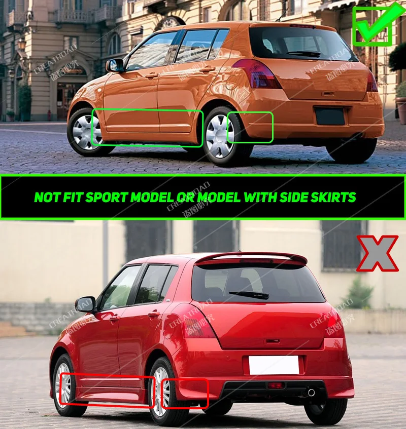 Front Rear Molded Car Mud Flaps for Mitsubishi Outlander 2010 2011 2012 Mudflaps Splash Guards Mud Flap Mudguards Fender