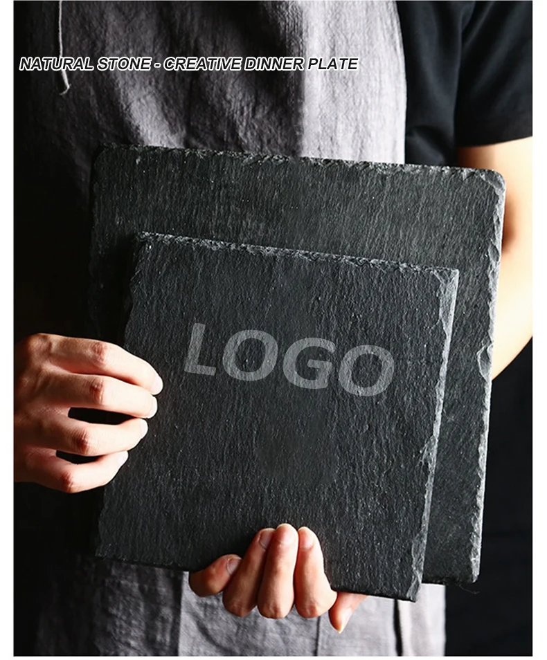 Custom Wholesale Black Slate Coasters Bulk Stone Beer Car Coaster