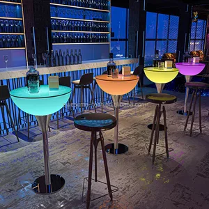 Factory Light up Night Club Outdoor Cocktail Led Bar Table Led for Party Garden