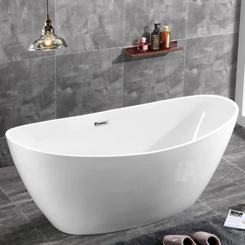 FreeStanding Bathroom Bathtub Acrylic Seamless Bath Tub Ergonomic Design Bathtub