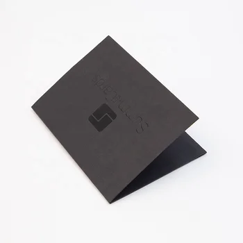 Wholesale Glossy spot UV coated logo card sleeves white silk screen print black cardboard rfid card holder