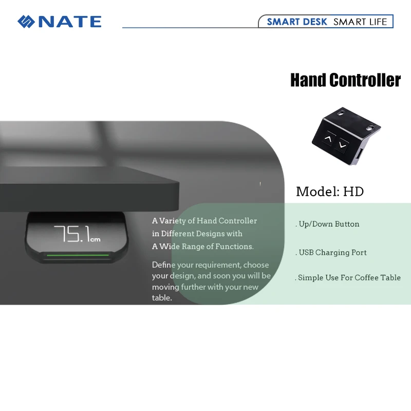 HD Hand Control Simple up Down Buttons to Control Electric Height ...