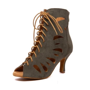 Ladies Gao Bang Jazz Boots Soft-Soled Comfortable Latin Dance Shoes Indoor Non-Slip Salsa Dance Shoes