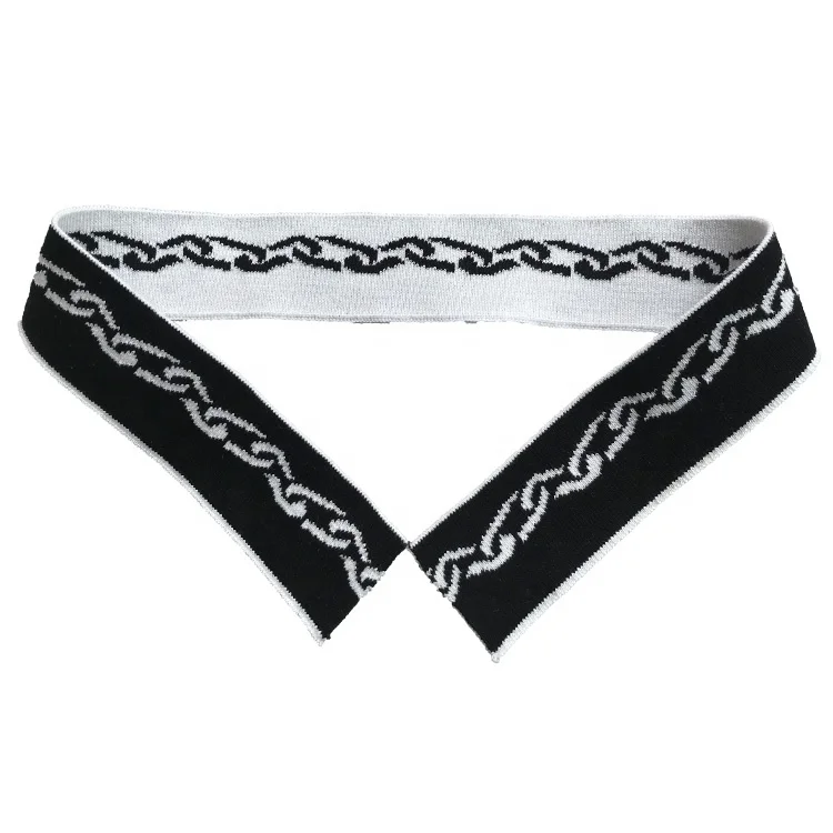 Jacquard rib knit trims flat collar and cuffs for making garments By  Jiangyin Amanda Textile Co., Ltd