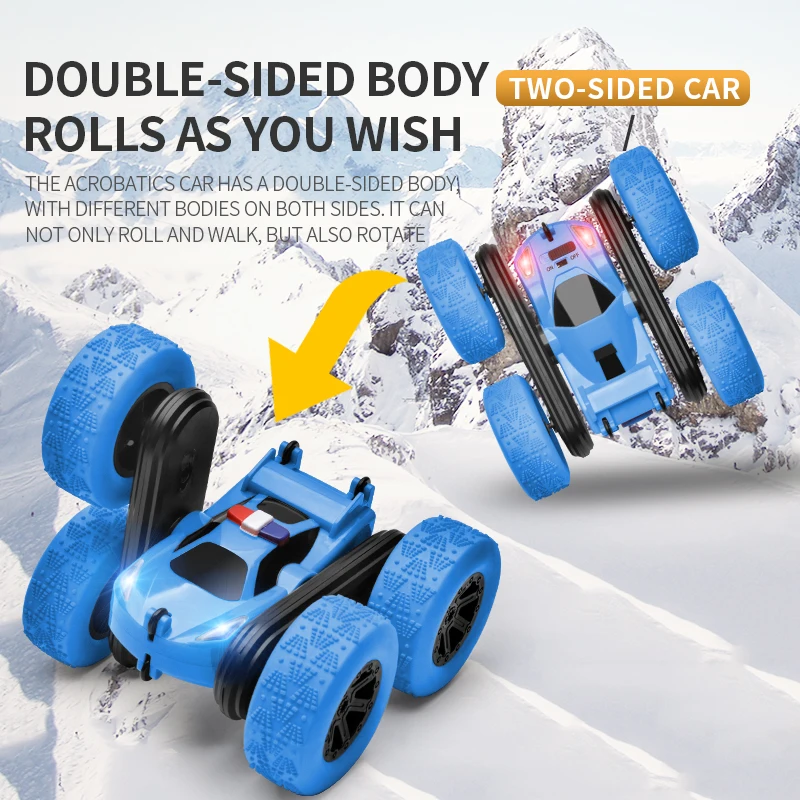 ZIGOTECH 360 Rolling Remote Control Car with Light Spray Skidding Stunt Car R/C