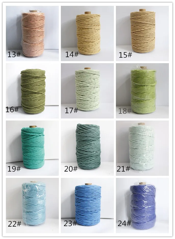 Macrame Yarn 4mm Macrame Twist Cord Cotton String Makramee Rope - Buy 