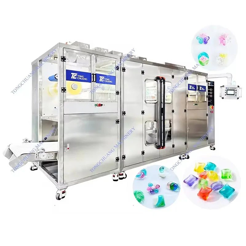 Multi-function Packaging Machines Automatic PVA Water Soluble Film Laundry Pods Filling Sealing Packing Machine High Capacity