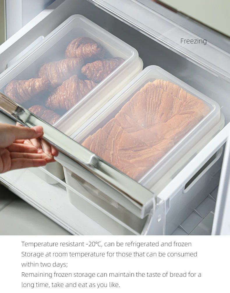 Shimoyama Airtight Plastic Food Safe Bread Toast Fresh Keeping Box