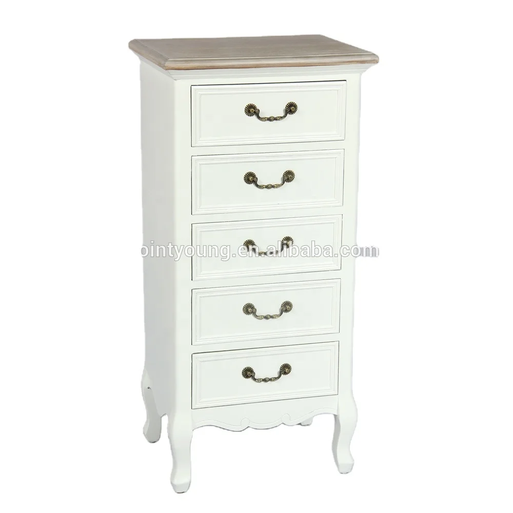 French Vintage White Tall Chest Of 5 Drawers Buy Chest Of Drawers Design Tall Chest French Chest Product On Alibaba Com