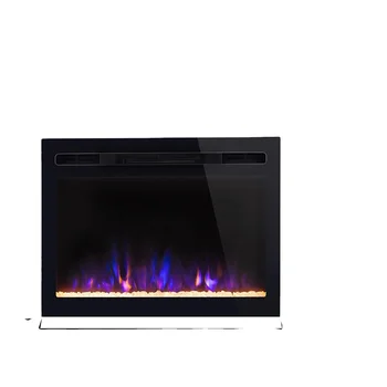 26 Inch electric fireplace recessed and wall mounted 1500W high power fireplace
