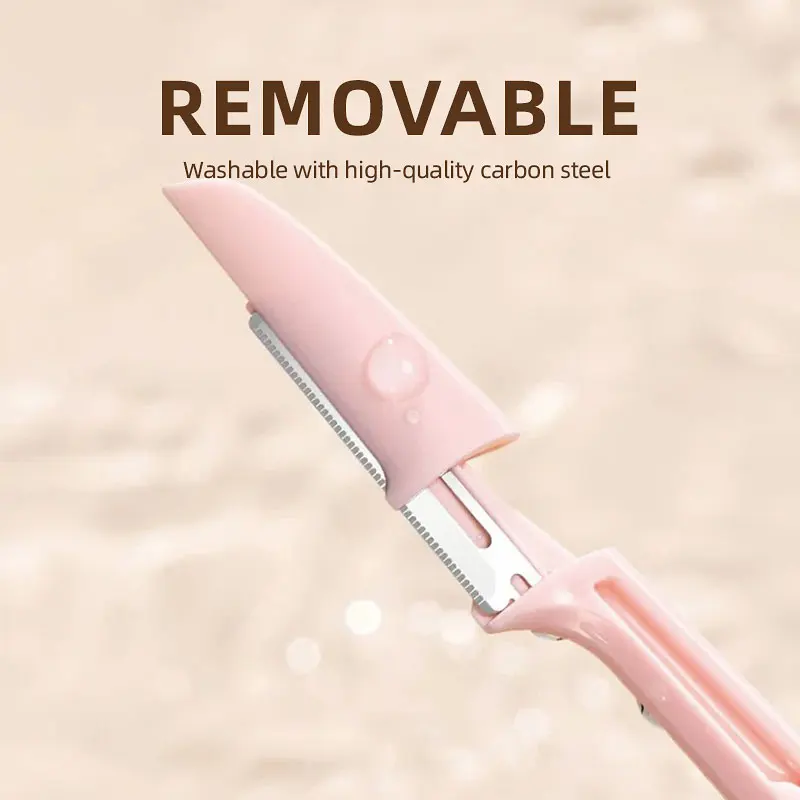 Ladies Facial Hair Removal Set Mini Wheat Eyebrow Razor Face Trimmer Two-Color Stainless Steel Dermaplaning 5pcs Set Women H5d86a279e8094f88a67e1aad3b039ea7w