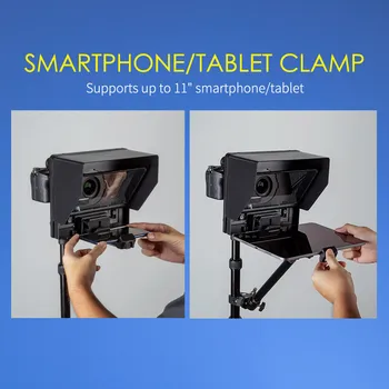 FEELWORLD TP10 Portable 10-inch Folding Teleprompter for Smartphone Tablet DSLR with Bluetooth Remote Control, OEM Factory Price detail image