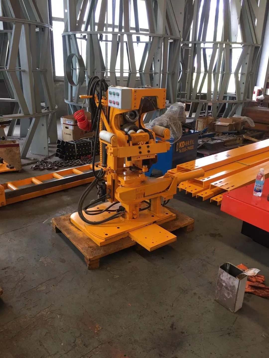 Ell tank Head Flanging Machine with Cutter for Trailers