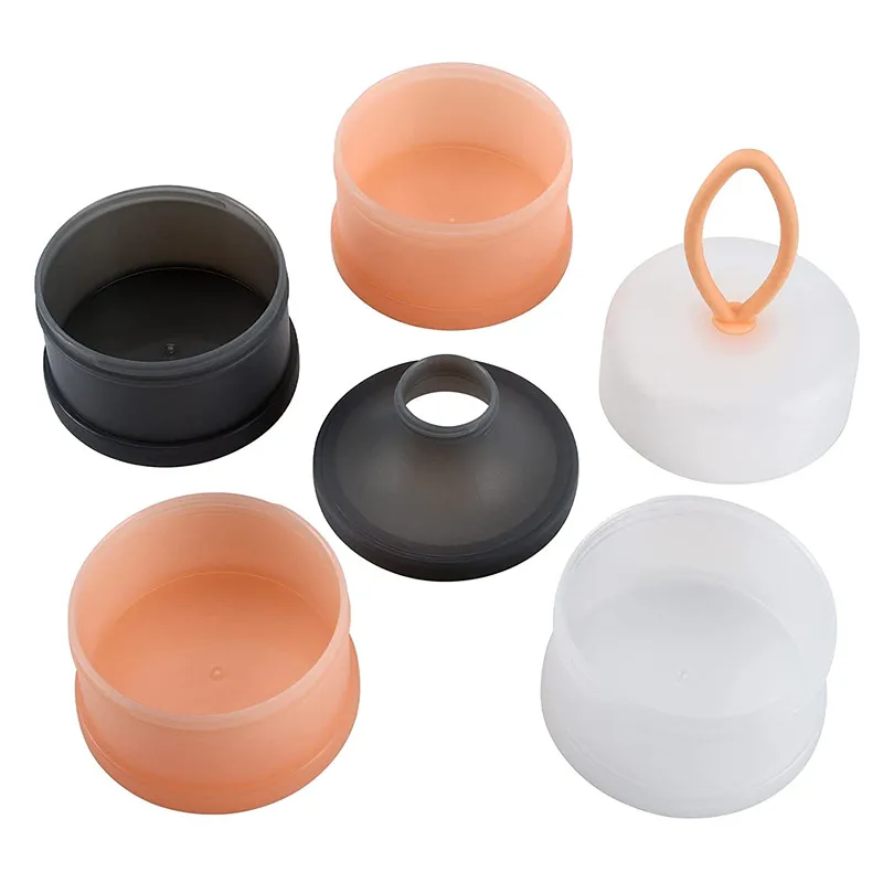 Boîte Distributeur De Lait En Poudre Portable 4 Couches - Stockage Voyage Bébé - Sans BPA - Bleu