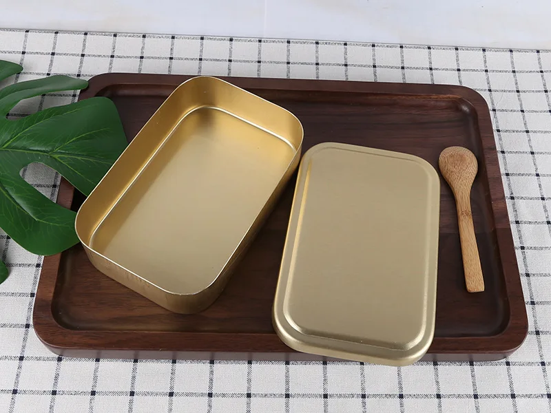 Korean Traditional Gold Aluminum Designed Lunch Box