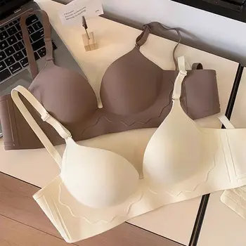 Wireless Top Thin Bottom Thick Sweet Underwear Women's Upper Support Anti-vertical Push-up Soft Comfortable Back
