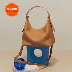 Custom Top Quality Litchi Pattern Women Fashion Genuine Leather Handbag Vintage Large Commute Lady Crossbody Bags for Ladies